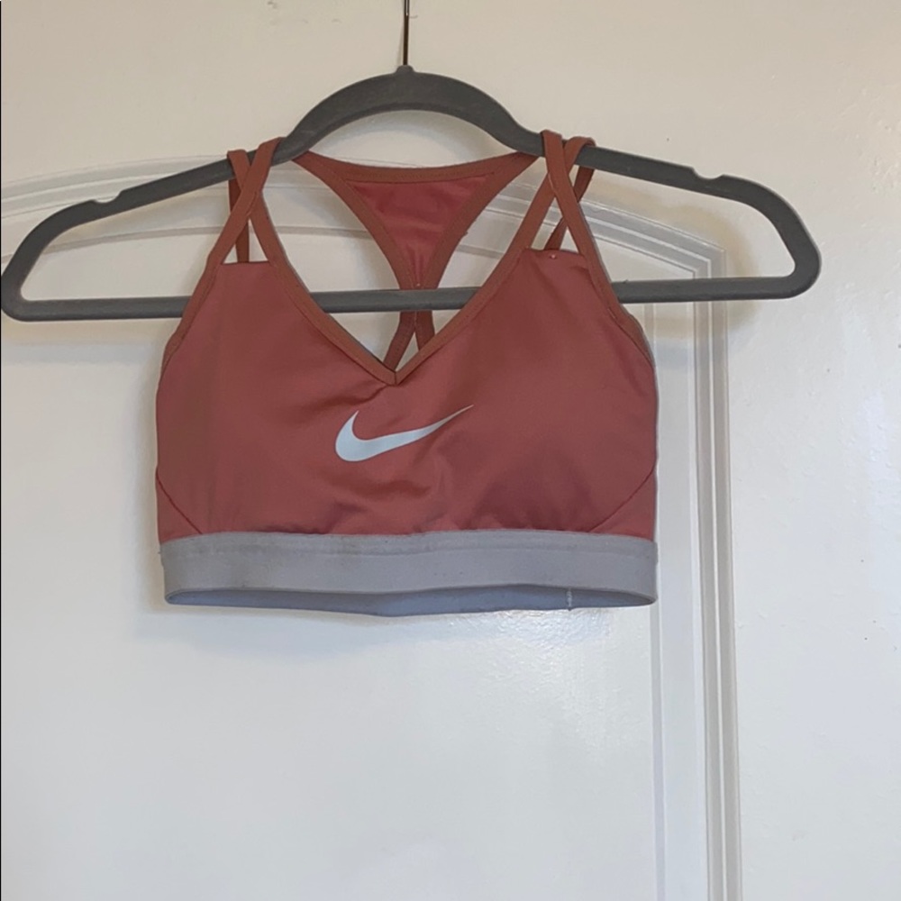Nike Red and Gray Sports Bra